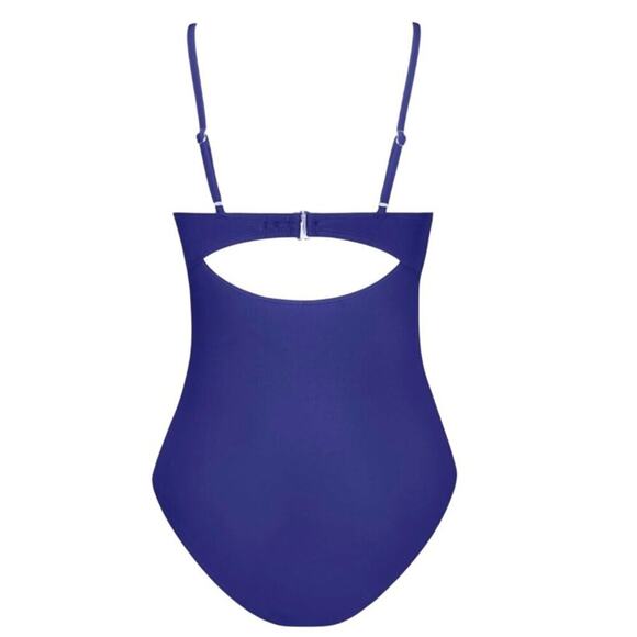 Cupshe XS Purple One Piece Swimsuit Twist Front Cutout Ruched Adjustable - Picture 5 of 9